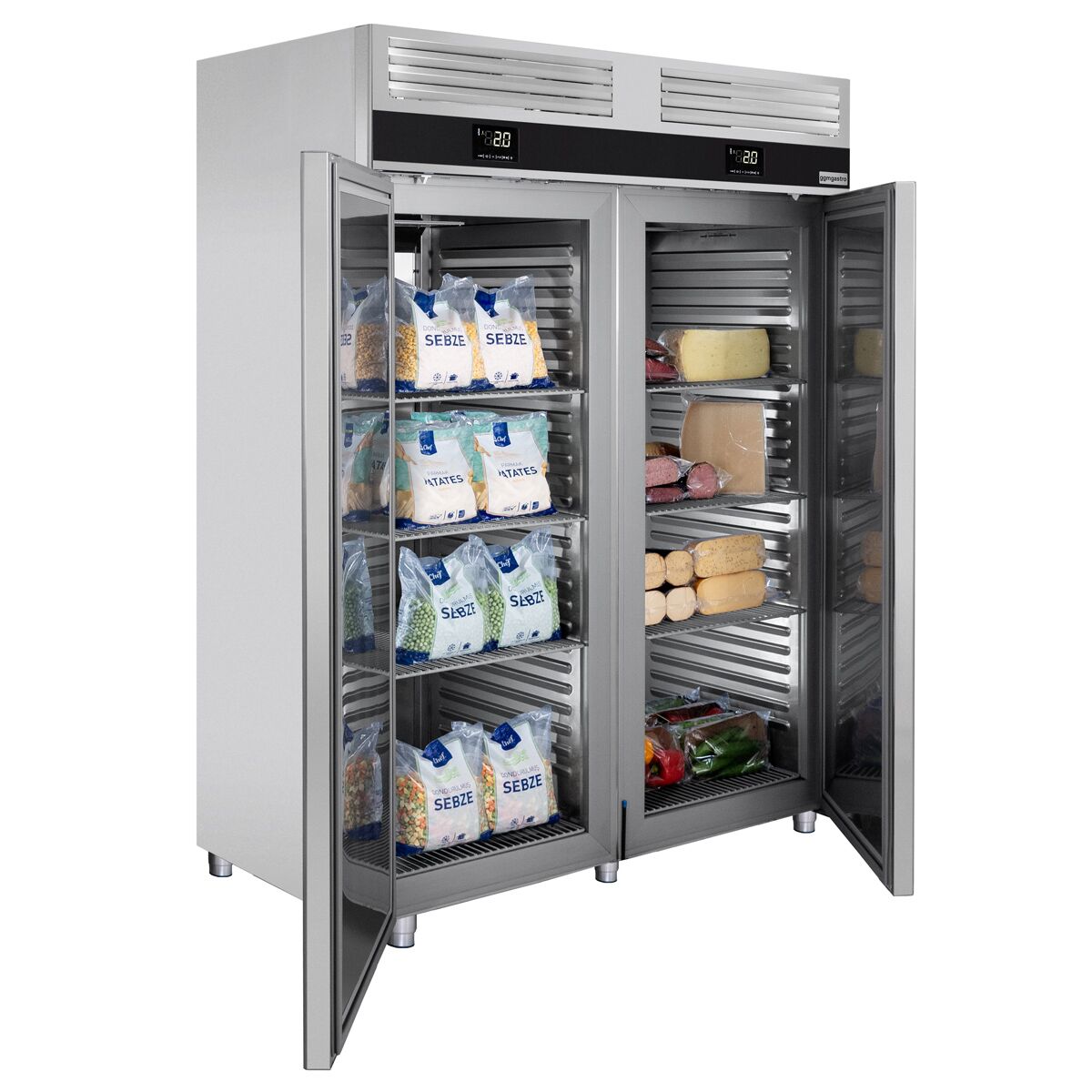 Refrigerator & Deep Freezer Combination PremIum - GN 2/1 - 1400 liters - 2 doors
