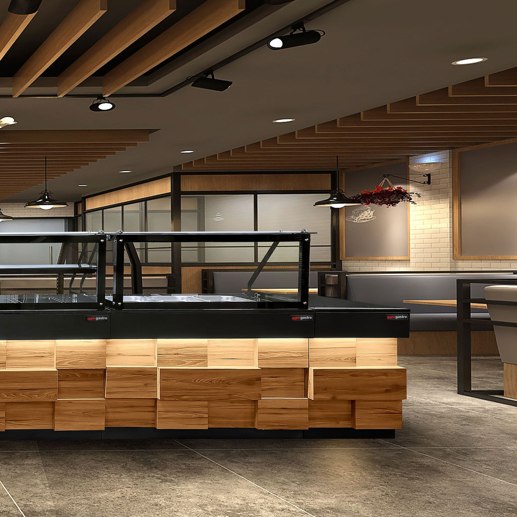 Case Counter Toronto - 1500mm - Wooden Front Panel - Black Granite Working Call