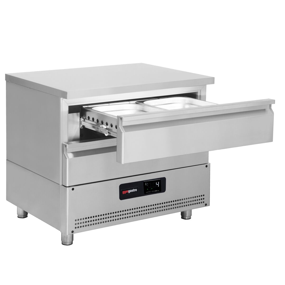 Counter -type deep freezer/refrigerator combination -20 ~ +8 ° C -930mm -2 drawers