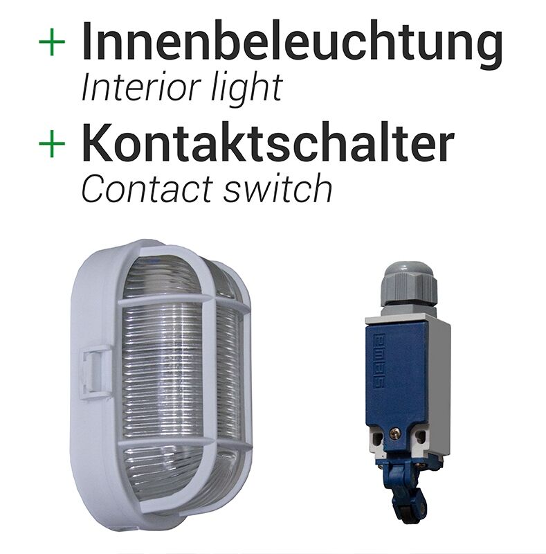 Stainless steel wall type cooling unit - max. For 5 m³
