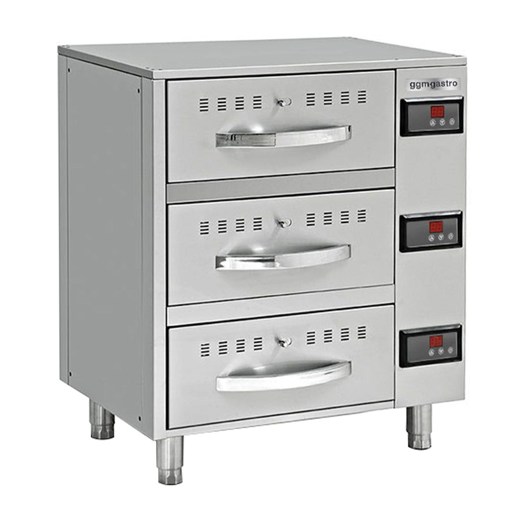 Heating cabinet - 824mm - 3 drawers
