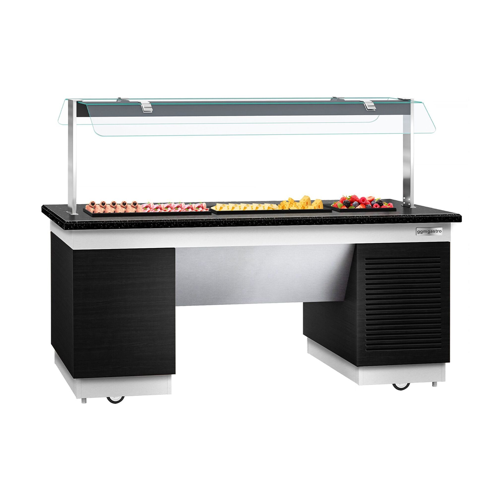 Cold Open Buffet counter dublin - 2000mm- Cooling Pleytli & Wheel
