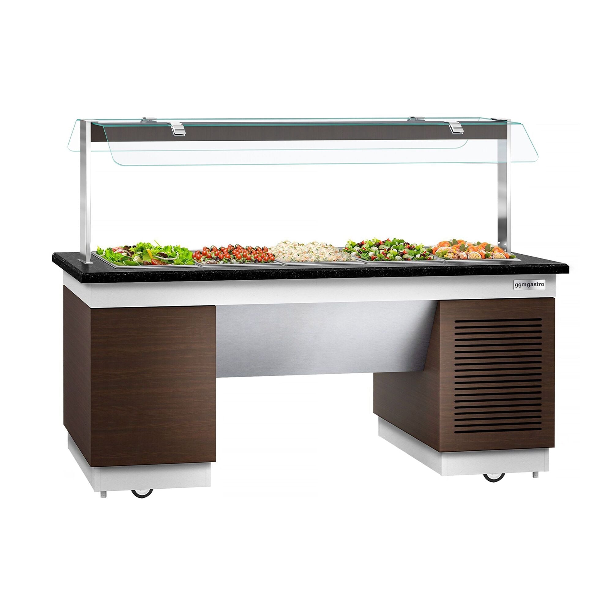 Cold Open Buffet counter dublin- 2000mm- For 1/1 with cold pool & wheel