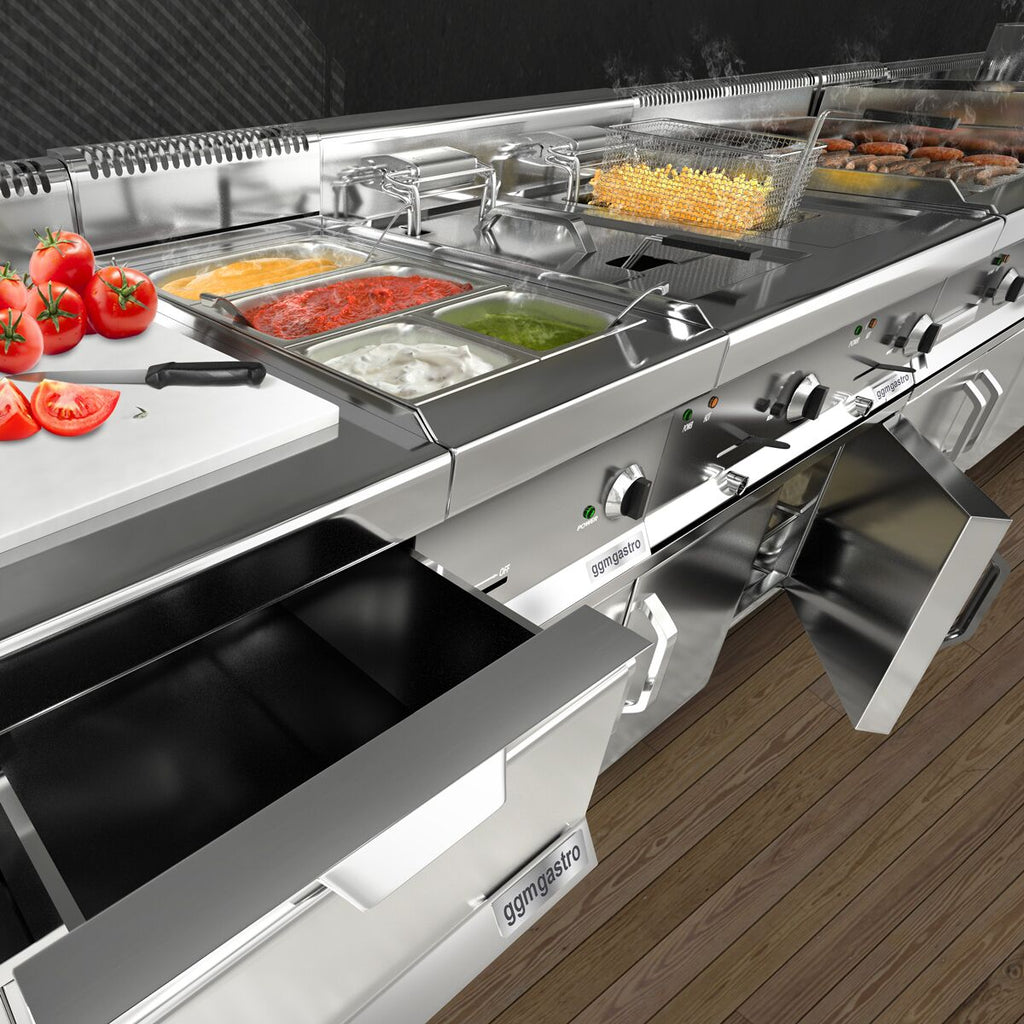 Stainless Steel Lower Stand - 400mm - 1 door