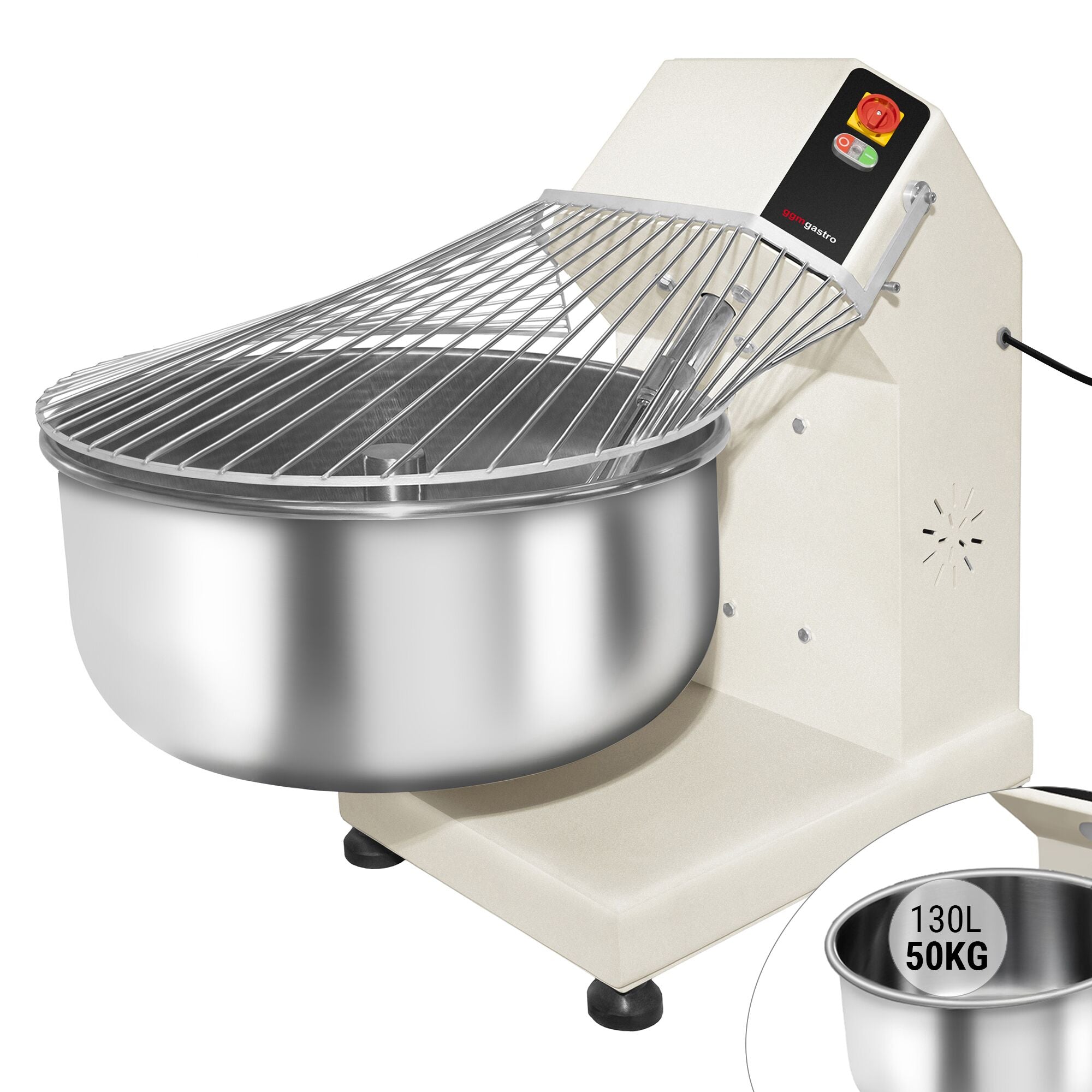 Dough kneading machine - 130 liters / 50 kg - fixed chamber - 400 V