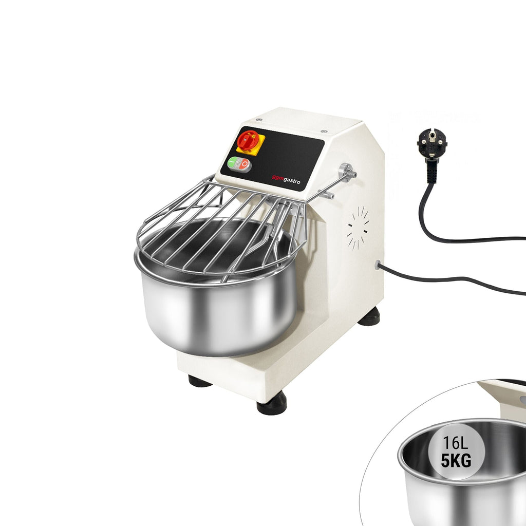 Dough kneading machine - 16 liters / 5 kg - fixed chamber - 230 V