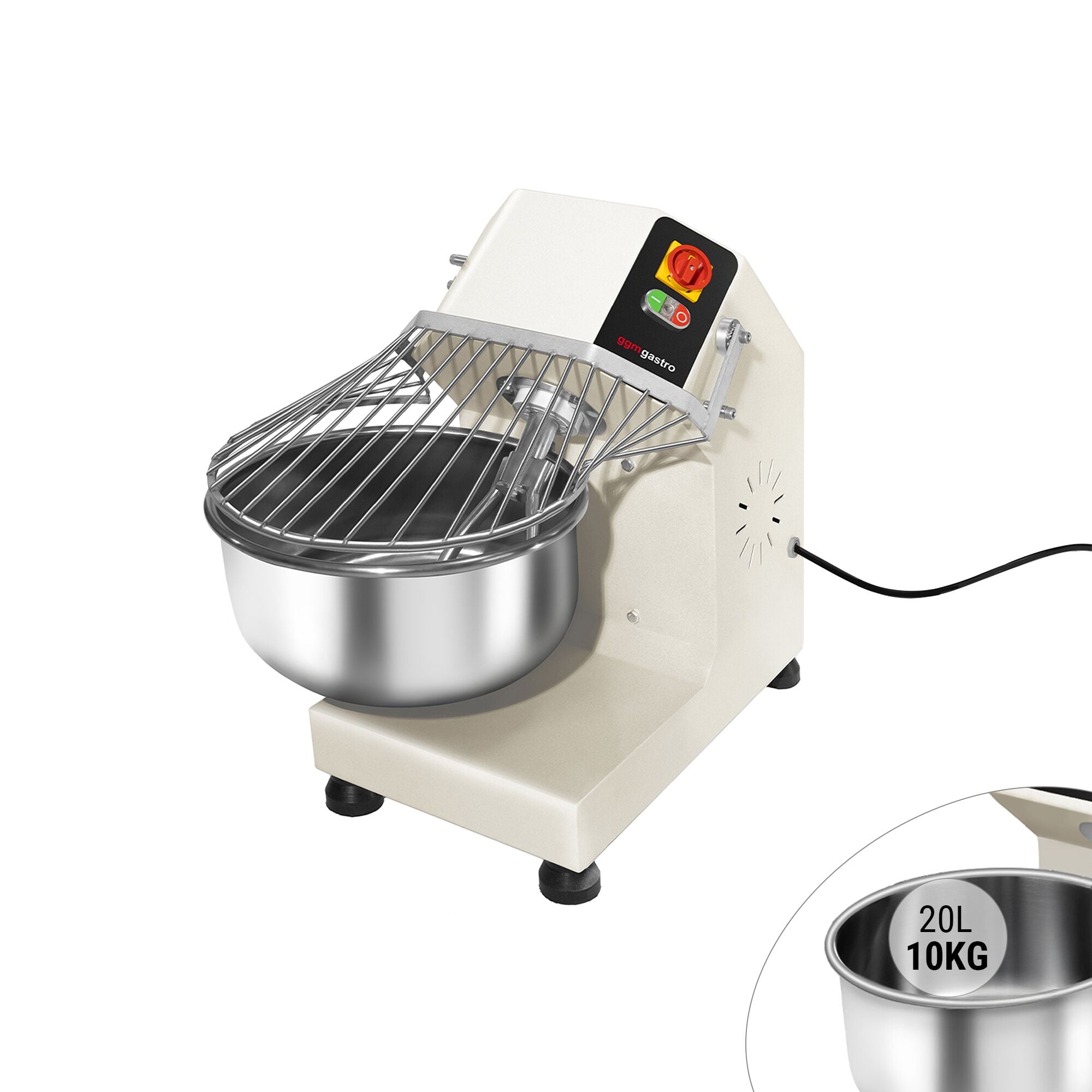 Dough kneading machine - 20 liters / 10 kg - fixed chamber - 400 V