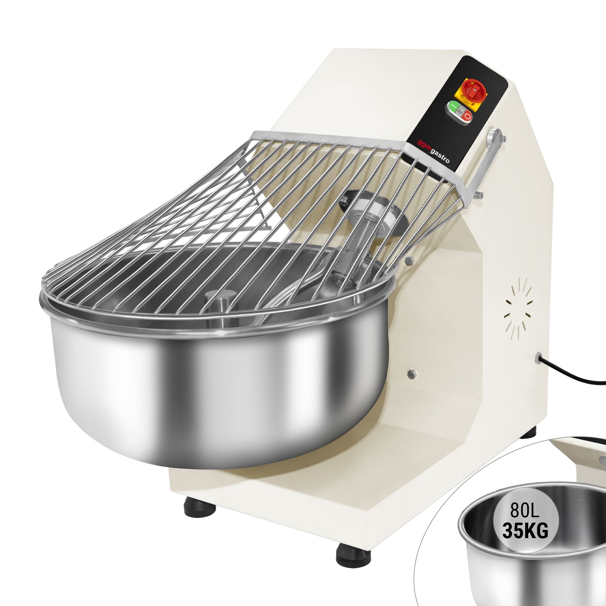 Dough kneading machine - 80 liters / 35 kg - fixed chamber - 400 V