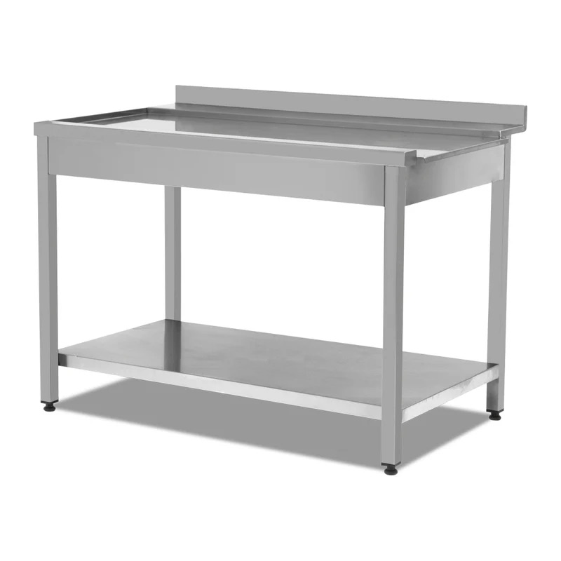 Dishwasher Maki 's output bench - with base shelf (right) - 600 mm - impero