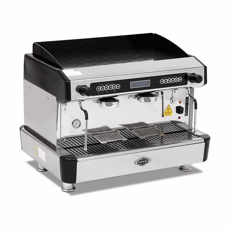 Black Full Automatic Espresso Coffee Machine - 2 Group - Empero