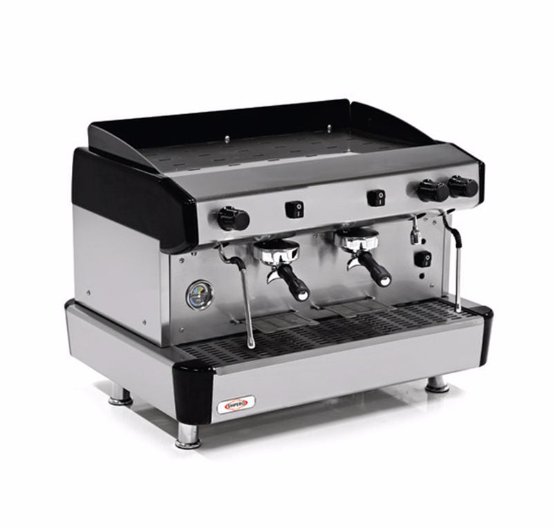 Black Semi Automatic Espresso Coffee Machine - 2 Group - Empero