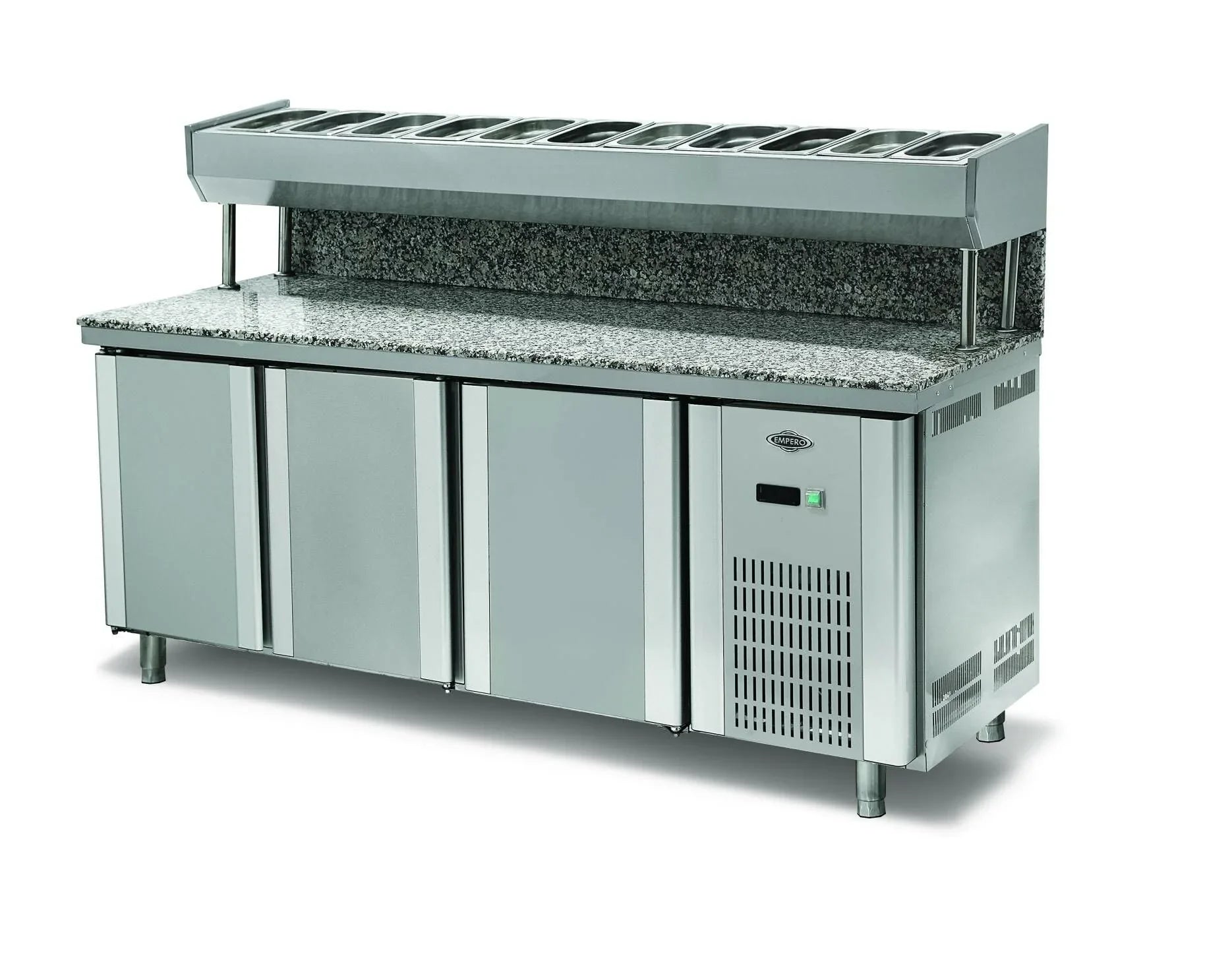 Granite Pizza and Salad Refrigerator - 3 Doors - 300 Lt - EMPERO