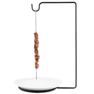 Black skewers presentation stand with strap - (10 pieces) - Alba