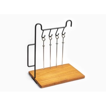 4 black skewers presentation stand with 4 straps - 10 pieces - alba
