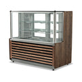 Mercury meat and appetizer showcase with wooden decor - 1500 mm - impero